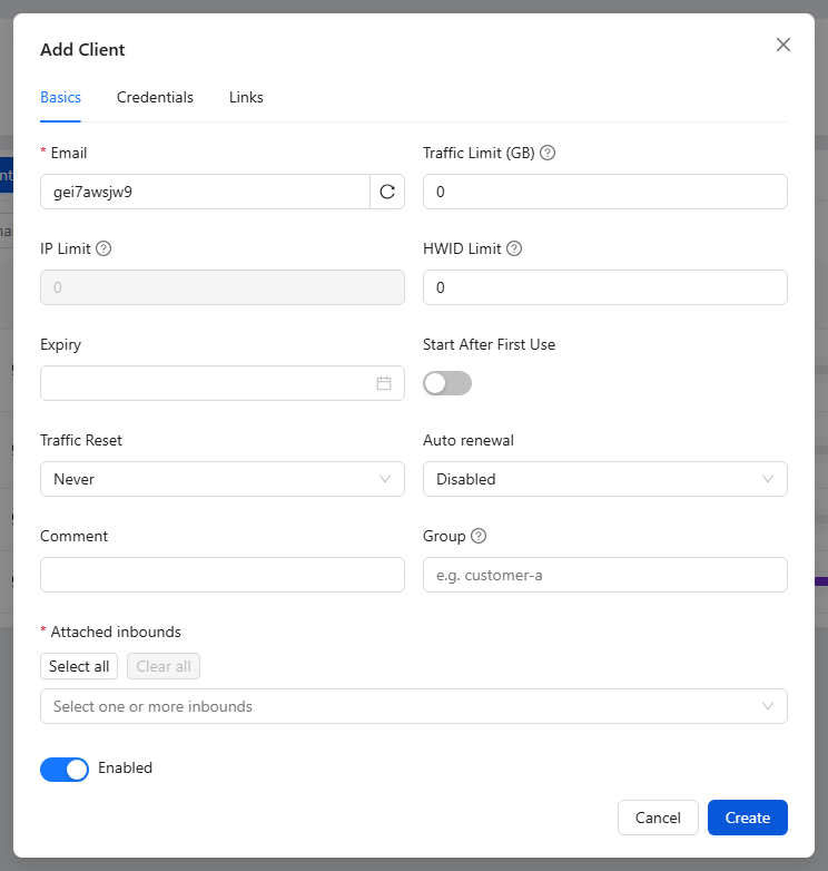 Add client